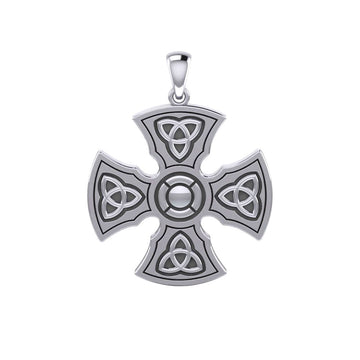 Brigid Ashwood Templar Celtic Cross Sterling Silver Pendant TPD458